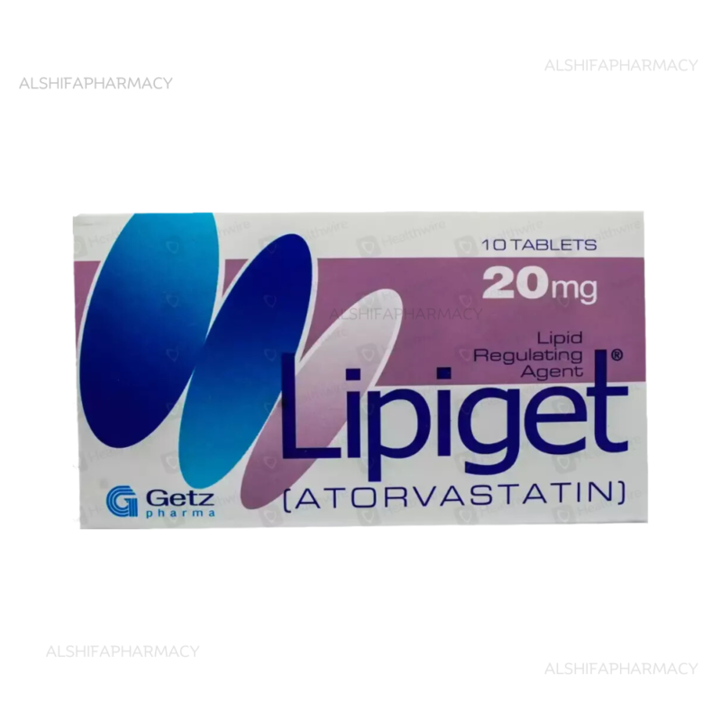 Lipiget Tablets 20Mg (1 Strip = 10 Tablets)