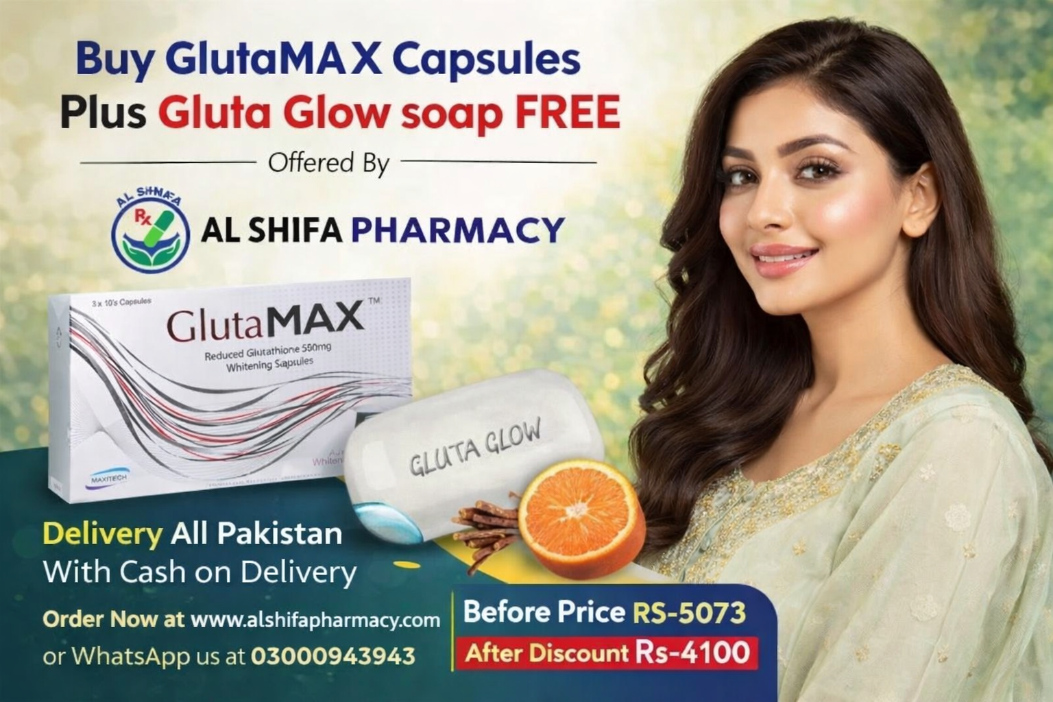 ChatGPT Image Jan 16, 2026, 05_02_33 PM GlutaMax Capsules 30 500mg + GLUTA GLOW SOAP FREE – Skin Whitening Supplement - Image 1