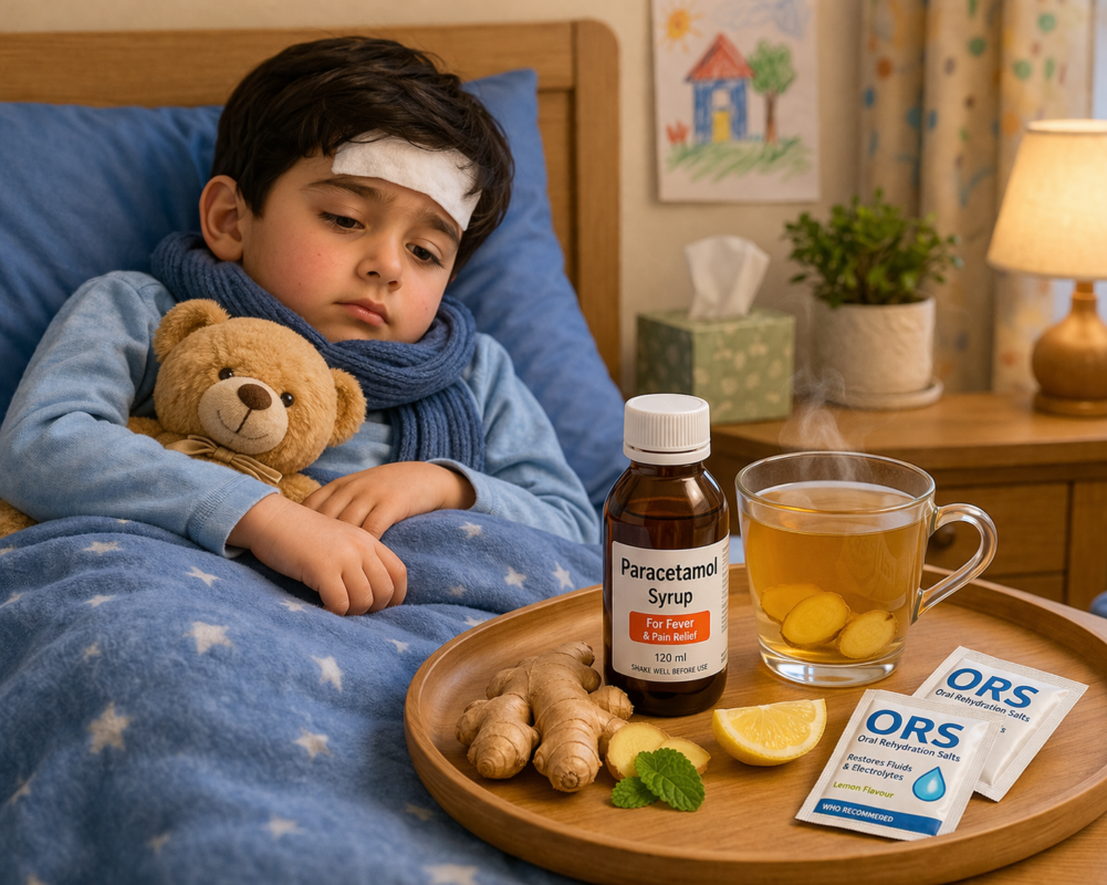 Home care and medicines for children with seasonal flu in Pakistan