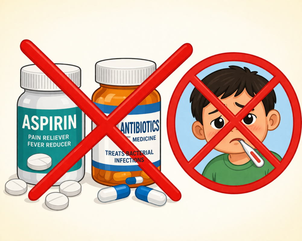 Medicines to avoid giving children during flu and fever in Pakistan