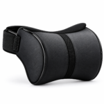 Car Headrest Neck Pillow – Butterfly-Shaped Leather-Look Neck Support Cushion with Attachment Strap - Image 2