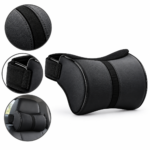 Car Headrest Neck Pillow – Butterfly-Shaped Leather-Look Neck Support Cushion with Attachment Strap - Image 4