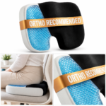 Memory Foam Coccyx Seat Cushion – U-Shaped Tailbone Support Pillow with Blue Gel Layer for Office & Home - Image 2